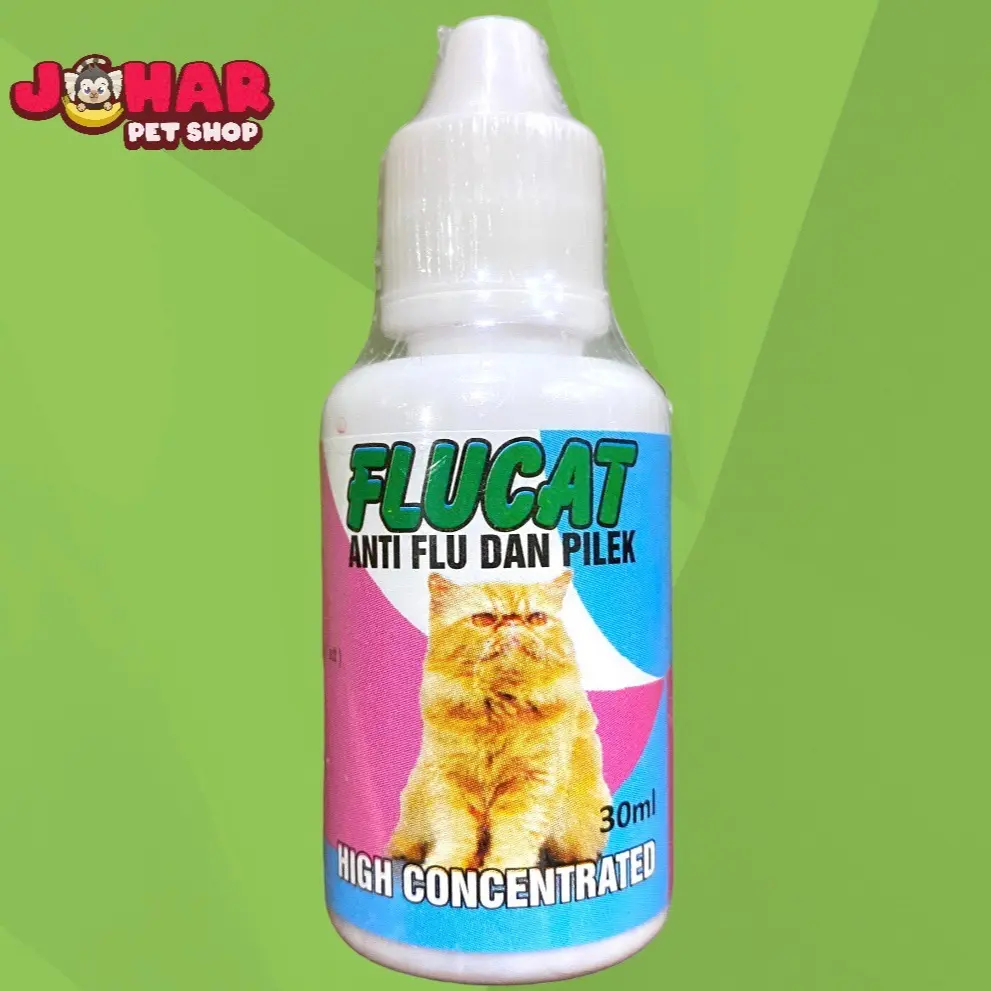 Flucat obat flu demam pilek bersin kucing kitten cat 30ml