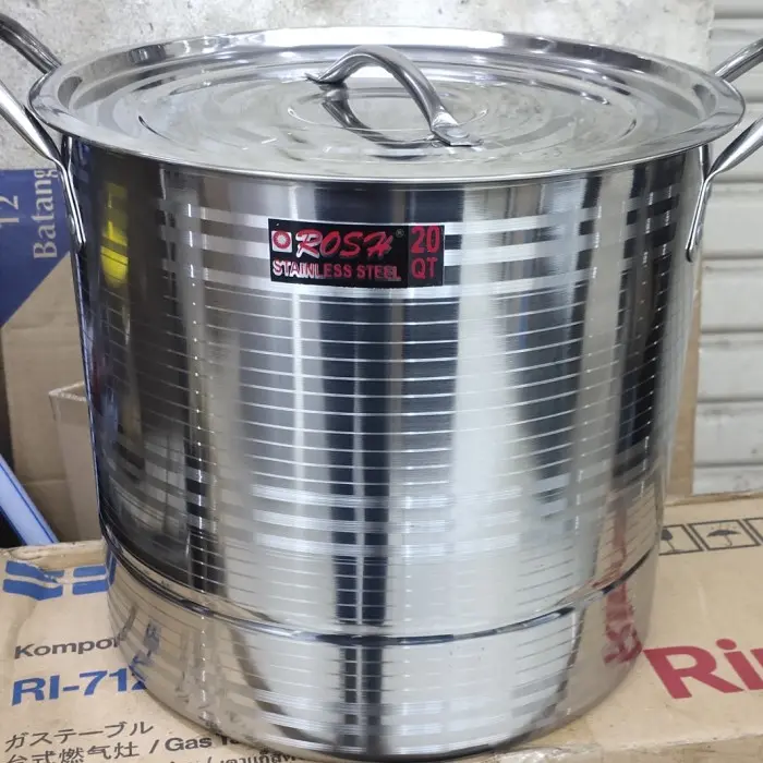 dandang nasi merek rosh 20Qt/12,5 liter kukusan nasi,langseng stenliss