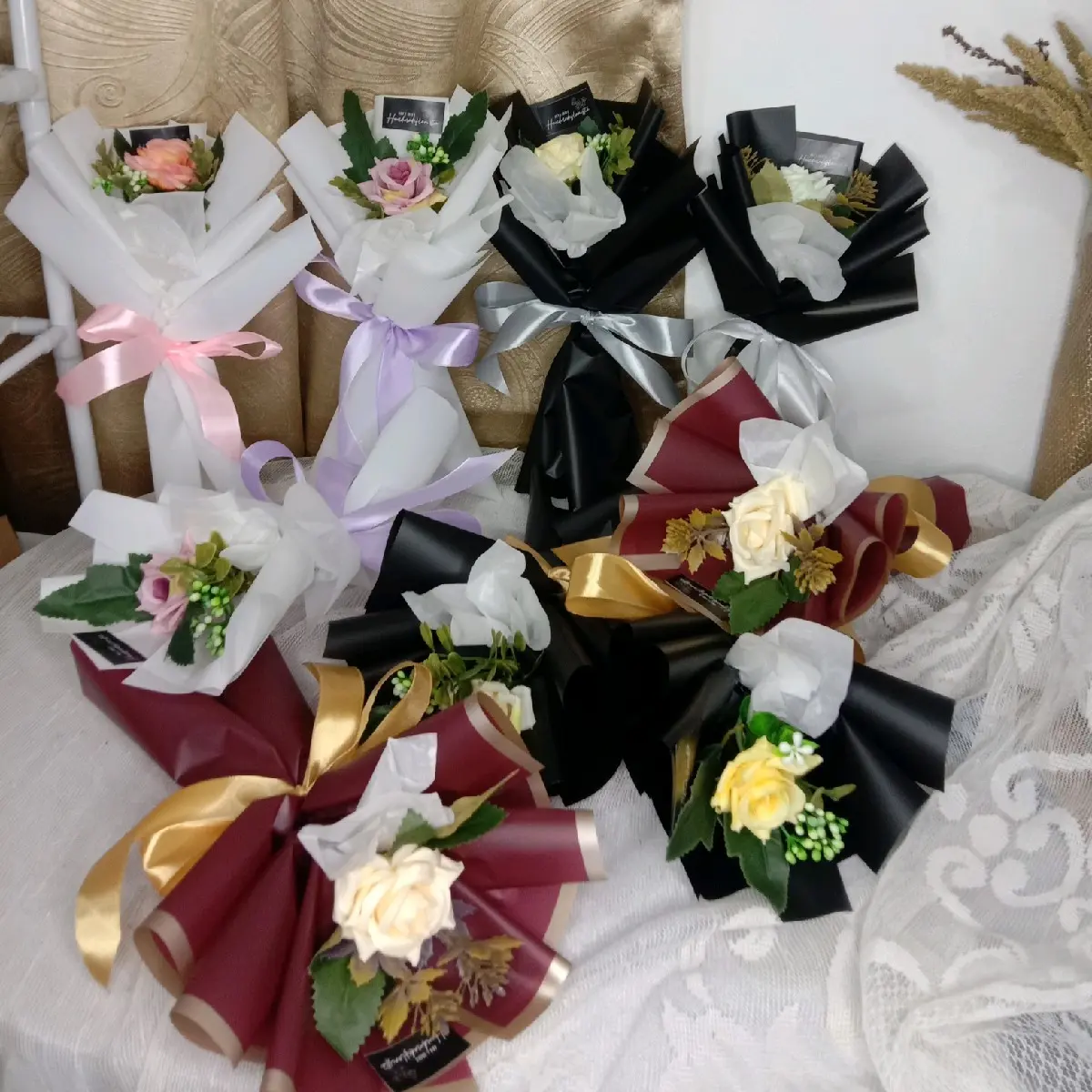 Buket Single Rose/Bouquet Bunga artificial/Buket single