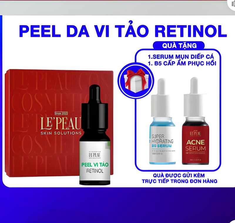 Peel da vi tảo Lepeau Retinol