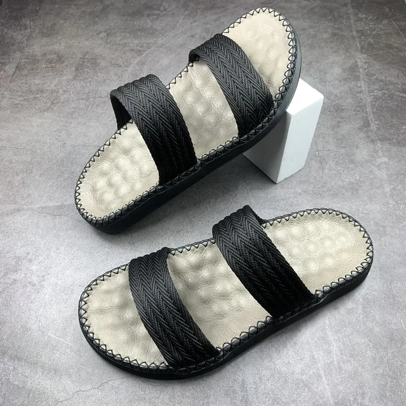 [ PN × BO TRẦN ] [ DÉP DÙ - MÙA HÈ ]  Dép Nam  Dép doctor nam - full mẫu DÙ dày dặn, khâu may thủ công đế đặc cao su PN-DÙ Đế Bằng 2