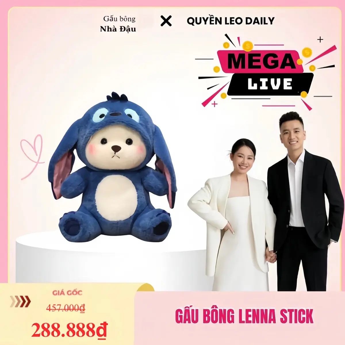 Gấu bông Lê Na lông thỏ xịn xò Thú Nhồi Bông Thú Bông Toy Đồ Chơi