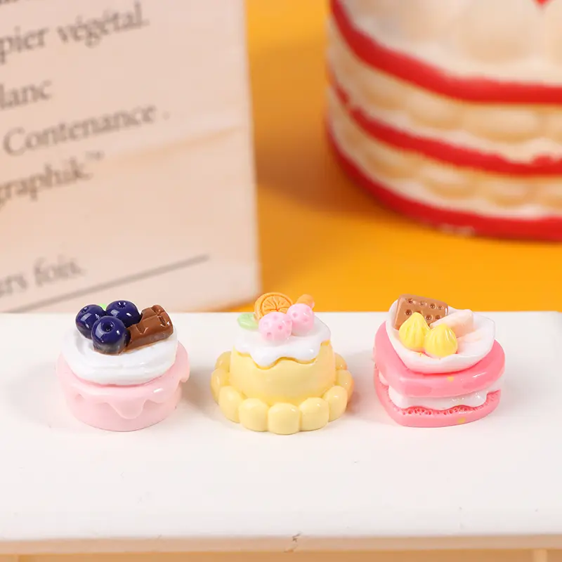 Mô Hình Thực Phẩm Giả Bánh Mini, 10 Cái, Vật Thu Nhỏ Phụ Kiện Trang Trí, Thích Hợp Cho Nhà Búp Bê, Vật Phẩm Trang Trí 2