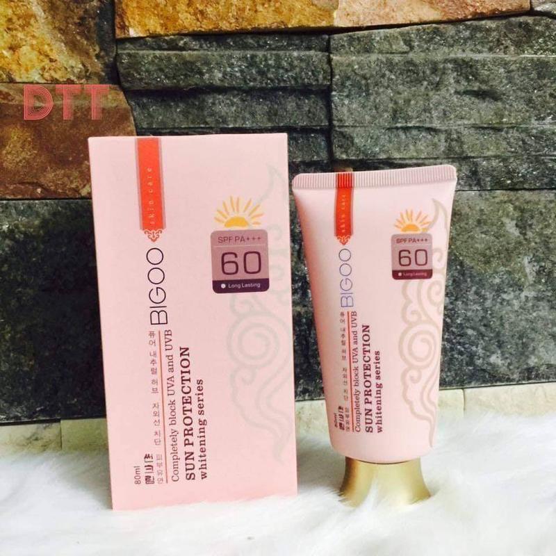 Combo 2 kem chống nắng BiGoo Hàn Quốc 80ml Skincare Sunscreen Nữ kemchốngnắng 60cộng