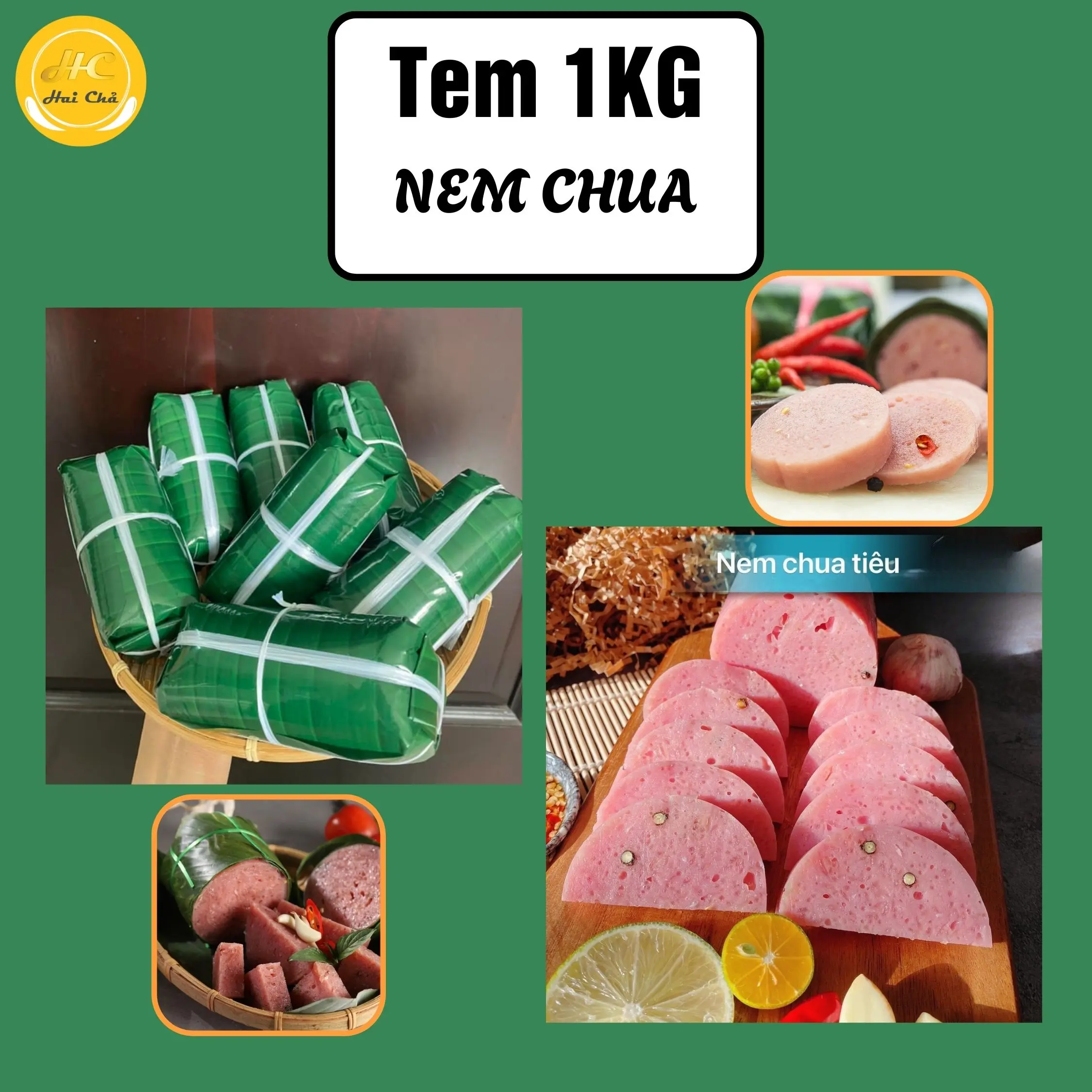 { HAI CHẢ } 500GR TEM DÁN NEM CHUA - DÁN LÊN HỘP
