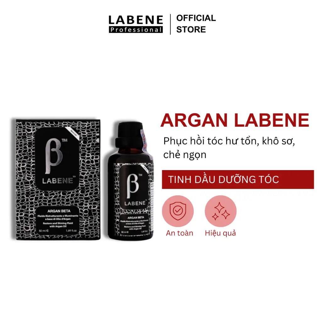 Tinh Dầu Dưỡng Tóc Argan Oil Labene Phục Hồi Tóc Khô Sơ, Hư Tổn Chẻ Ngọn Giúp Tóc Mềm Mượt Óng Ả | LABENE