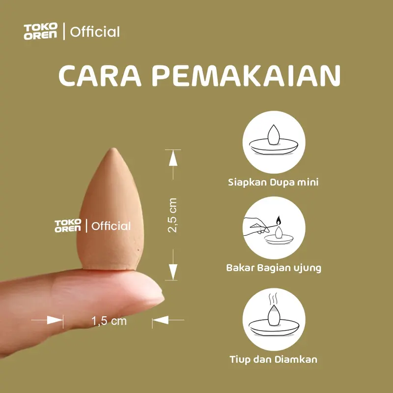 COFFEE - Isi 40 pcs Dupa Mini Pelor Kerucut Asap bawah Oudthentic Bunga 3