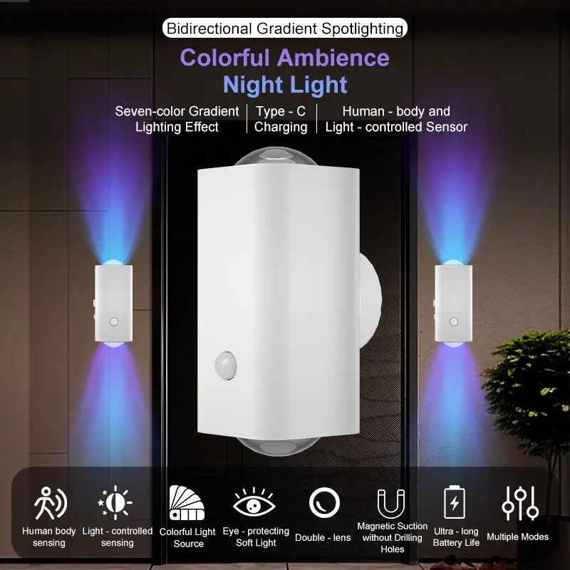 USB Rechargeable Wall Mounted Light, Motion Sensor Wall Light, Multipurpose Indoor Lighting for Entrance, Bedroom, Desk, Wardrobe 4