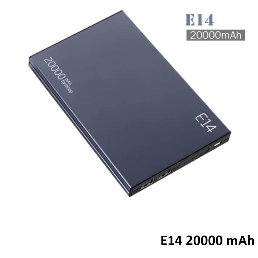E14 Power Bank แบตสำรอง ความจุ 20000mAh พร้อมสายชาร์จ พาวเวอร์แบงค์ แบตเตอรี่สํารอง A185แบตสำรอง powerbank ชาร์จเร็ว ประกัน แบตเตอรี่