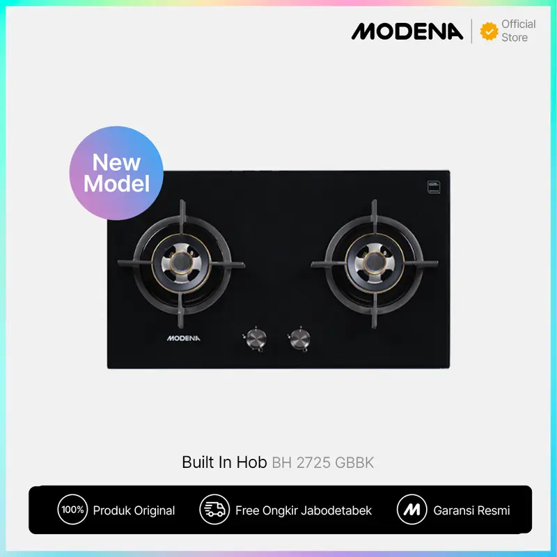 MODENA Built In Gas Hob [Kompor Gas Tanam] - BH 2725 GBBK