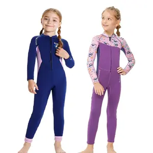 Baju selam anak perempuan DIVE&SAIL 2.5mm neoprene wetsuit girl's one-piece UV 50 swimsuit scuba diving suit surfing snorkeling sunscreen waterproof jellyfish swimsuit