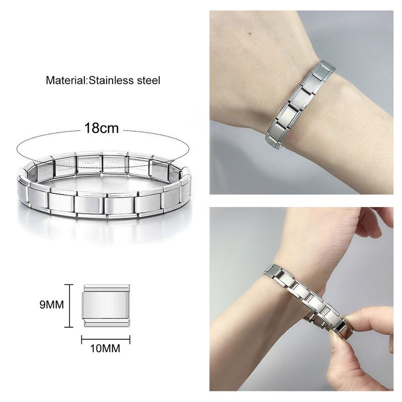 Product Introduction of Shining Stainless Steel Elastic Stretch Chain Link Wristbands Bracelets Fashion Accessories Bracelet for Men Women 34