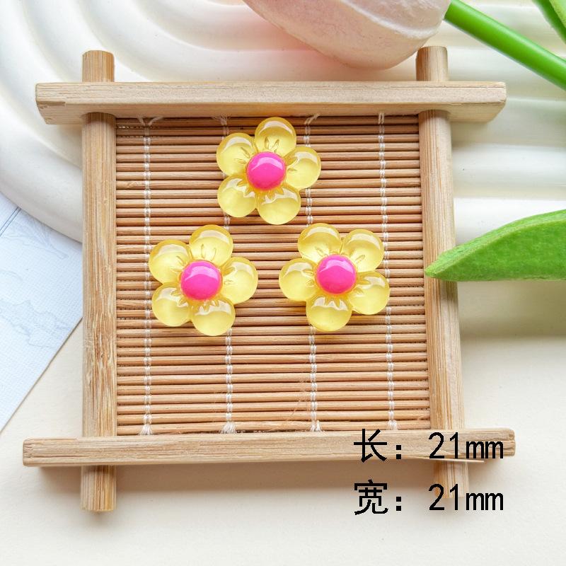 Phụ Kiện Tự Làm Bằng Resin Dòng Hoa Năm Cánh, Thiết Kế Mờ, Thích Hợp Cho Vỏ Điện Thoại, Crocs, Miếng Dán, Kẹp Tóc Và Vật Liệu Phụ Kiện Tóc Diy 3
