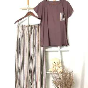 Babydoll rayon celana panjang || oneset rayon celana pangang || piyama rayon || piyama terlaris || piyama import kulot panjang baju tidur Wanita Nyaman Santai Setelan