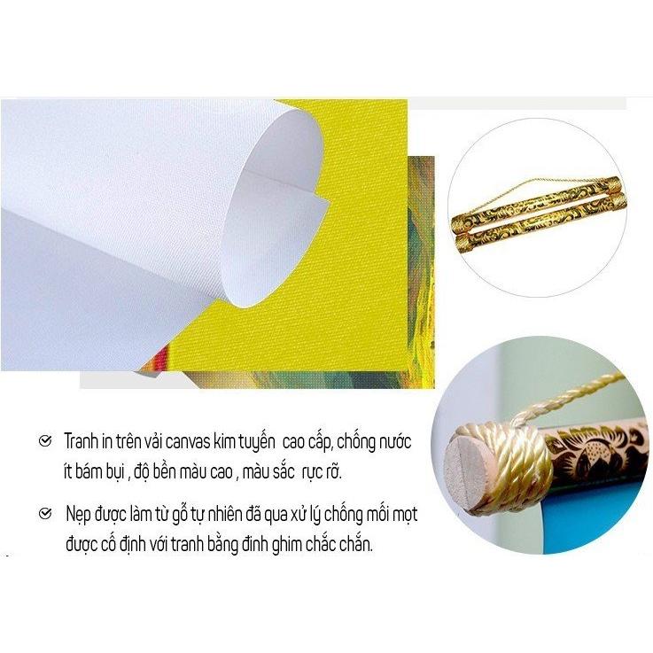 Tranh Liễn Phật Giáo - Bản Đồ Mười Pháp Giới - Vải Canvas Cao Cấp 3
