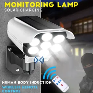 Lampu CCTV Sorot Solar 400W PIR Sensor Gerak 77 Led Outdoor Solar Lamp merah plastik Putih