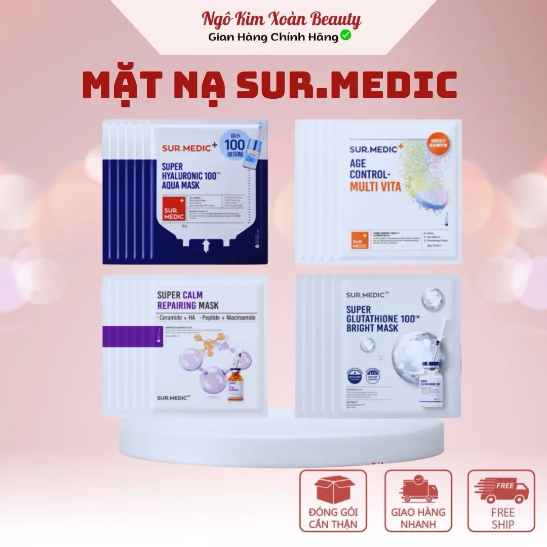 Mặt Nạ SUR.MEDIC Hỗ Trợ Dưỡng Da Trắng Sáng , Cấp Ẩm , Phục Hồi Sur.Medic Skincare Làm Đẹp Da  Chăm Sóc Da Cosmetics