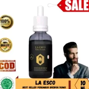 LA ESCO-SERUM PENUMBUH BREWOK,KUMIS DLL ALAMI Menebalkan Menumbuhkan  Brewok Penebal Jenggot