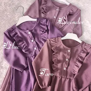 Gamis anak terbaru Baju muslim anak Gamis crinkle terbaru/gamis wanita 1-12 tahun
