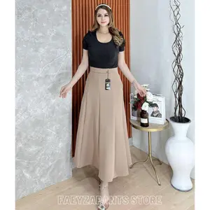 Audy Skirt Rok Payung Korean Loose Maxi Skirt Rok Wanita Anti Kusut Rok Span Flare Wanita Rok Basic Polos Maxi Skirt Rok Panjang Wanita