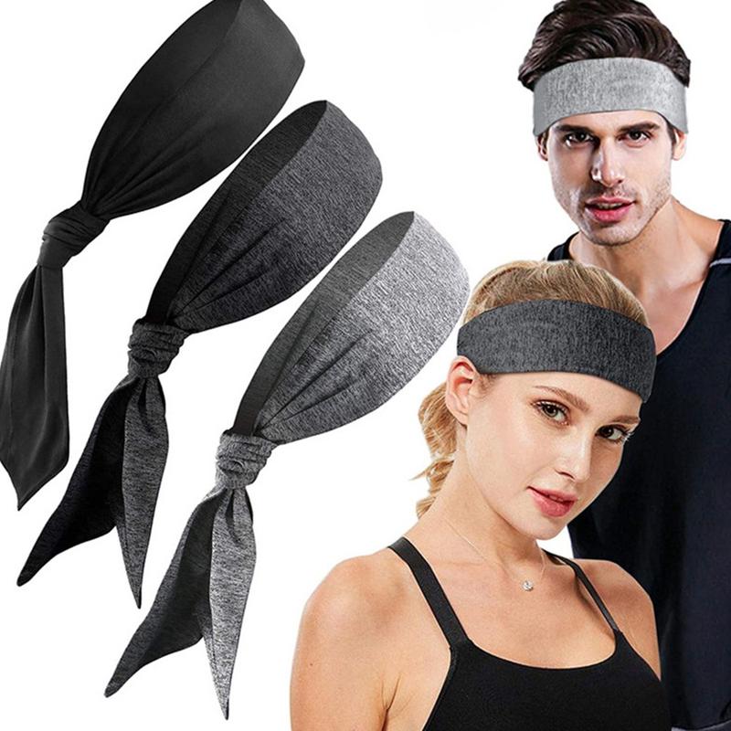 Sports Stretch Headband Tennis Bandana Men Women Sweatband Athletic Hair Band Tennis Basketball Running Workout Sweat Wicking Head Wrap 1