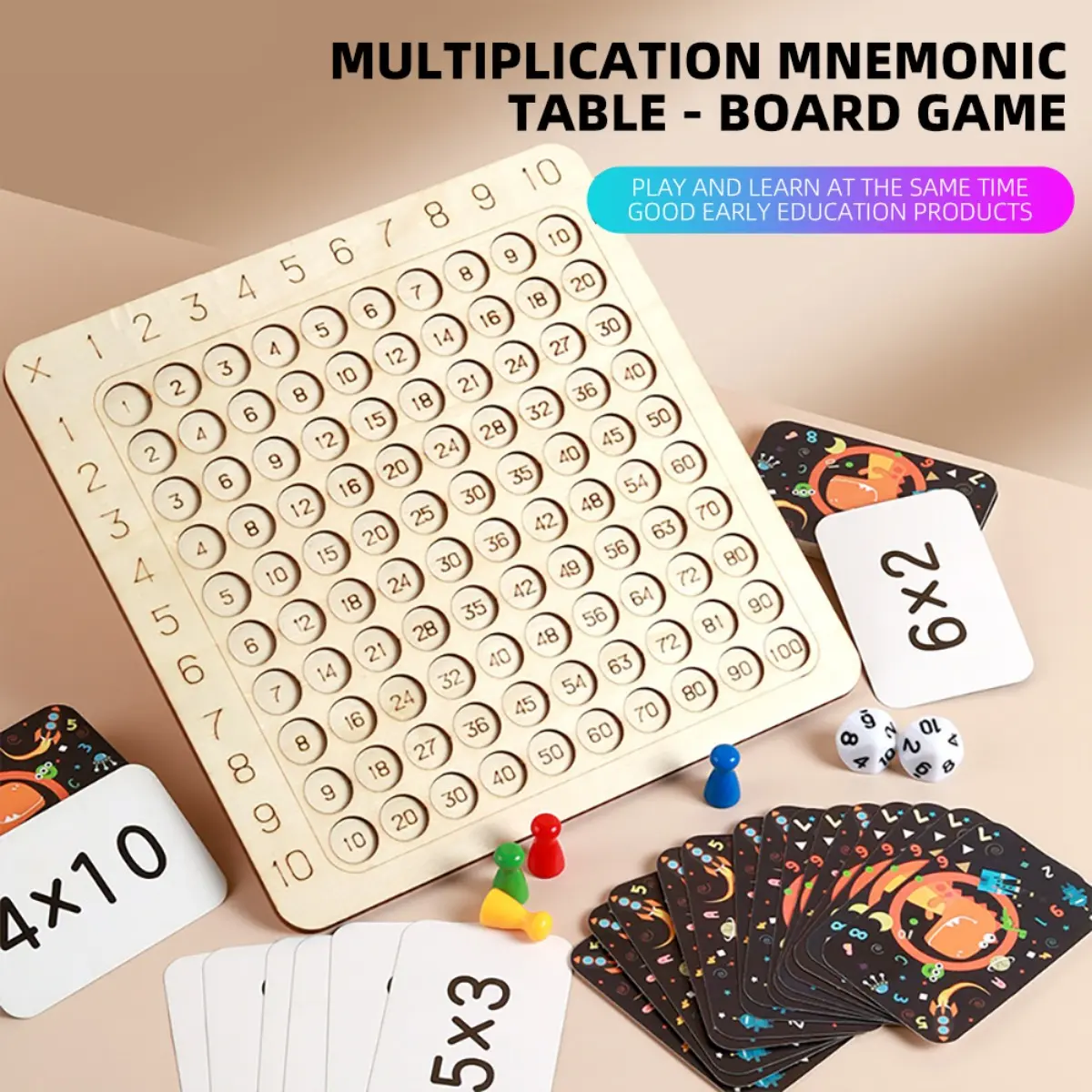 Multiplication Table Learning Board Game for Kids | Montessori-Inspired ...