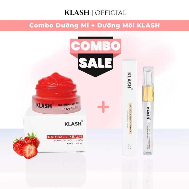 [Combo] Klash - Dưỡng ẩm môi, giảm thâm + Dưỡng Mi Dài Cong – Combo 2 sản phẩm chăm sóc toàn diện
