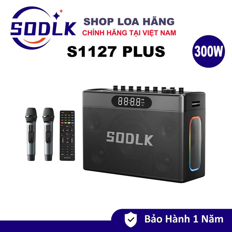 Loa Bluetooth Karaoke SODLK S1127 Plus Công Suất 300W, pin 19800mAh, có màn hình hiển thị, điều khiển từ xa, chức năng điều chỉnh độ vang của nhạc cụ - Chính hãng bảo hành 12 tháng loa bluetooth Củ Loa Nghe Nhạc sodlkaudios  1127