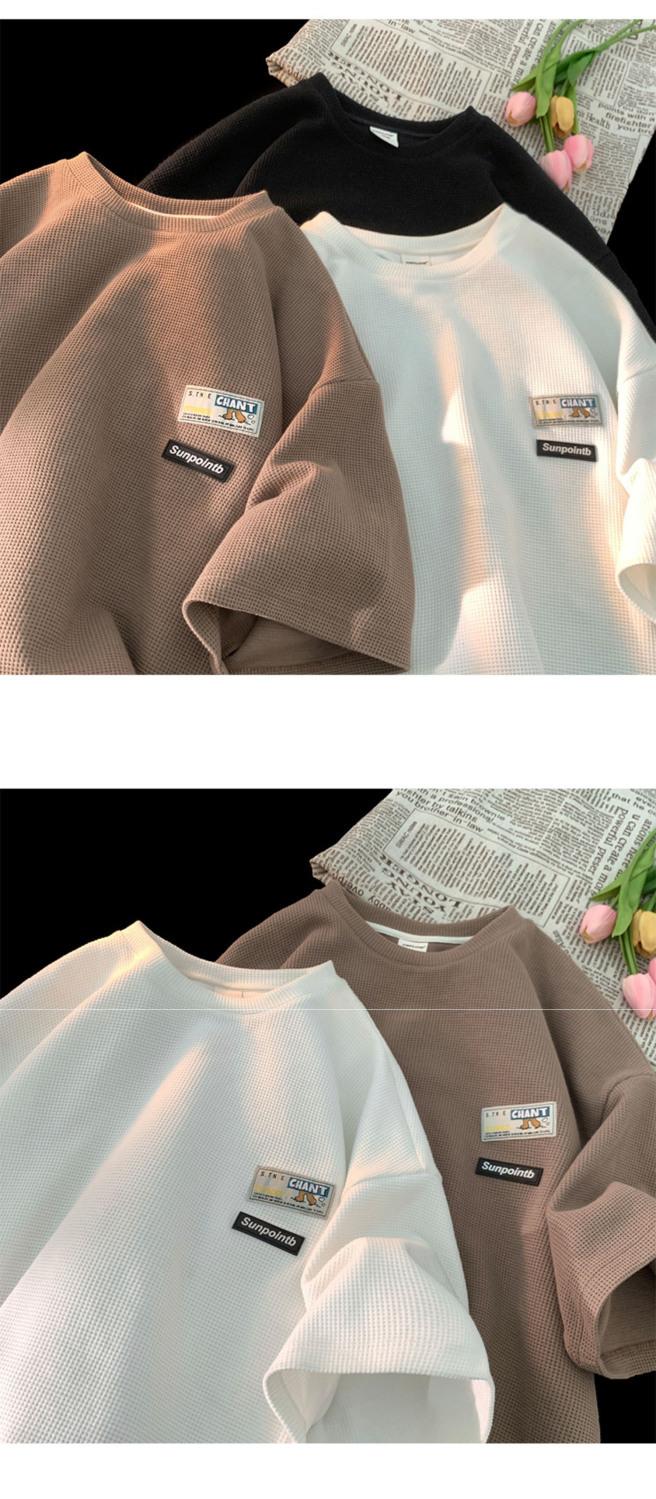 Product Introduction of Bộ Đồ Hai Mảnh, Áo Phông Ngắn Tay Bánh Quế Đóng Dấu Và Quần Đùi, Dành Cho Em Bé Trai Và Bé Gái, Dáng Rộng Vừa Vặn, Phong Cách Hợp Xu hướng Thích Hợp Cho Mùa Hè, Thể Thao Thường Ngày Đẹp Trai 10