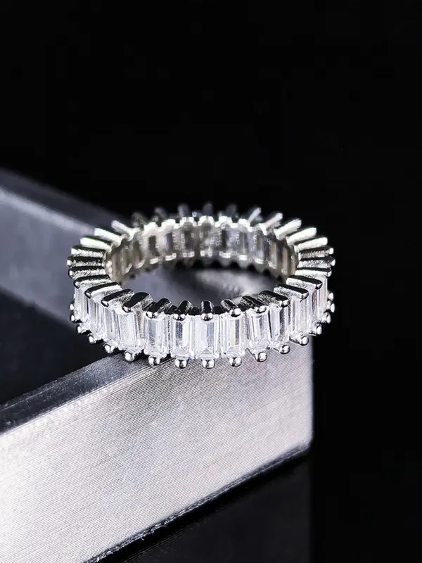 Elegant Rhinestone Decorated Ring, Fashion Accessories for Women & Girls, Trendy All-match & Exquisite Jewelry for Birthday Gift 6