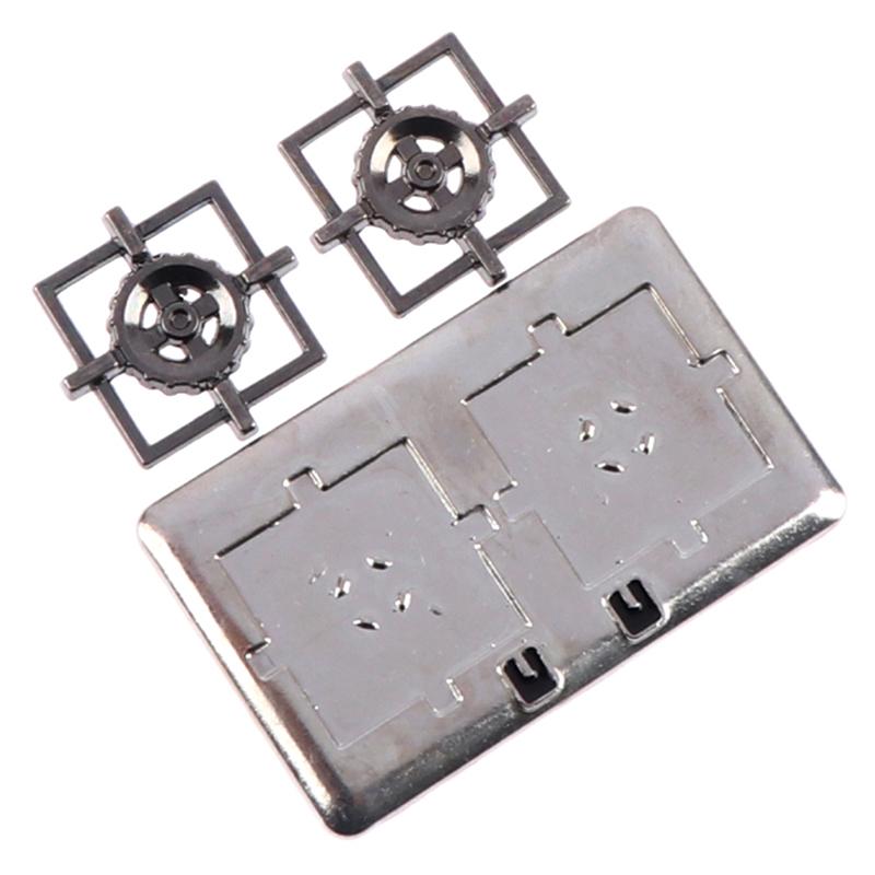 Product Introduction of 1Set 1:12 Dollhouse Miniature Gas Stove Metal Model Toy Doll House Decor 24