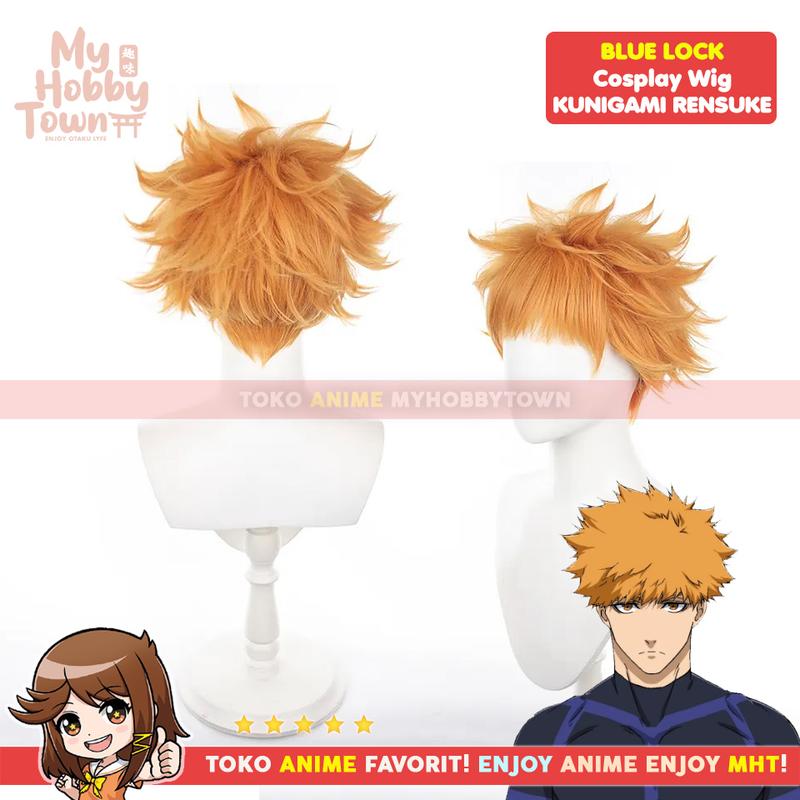 Wig Cosplay Anime Blue Lock : Kunigami Rensuke Rambut Palsu 1