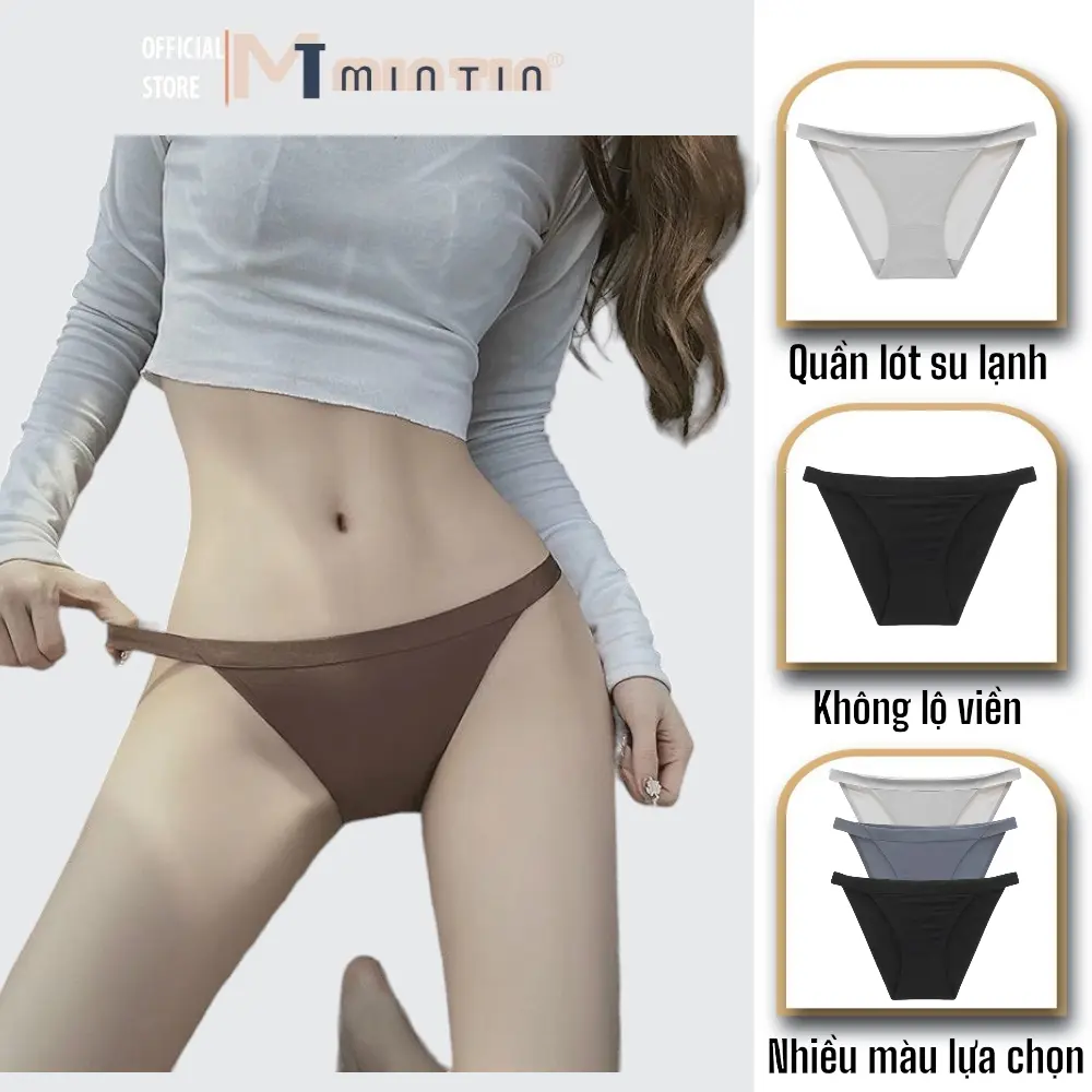 Quần Lót Su Lạnh Dây Hông Không Lộ Viện - Quần Chip Lưng Bản Nhỏ Chất Su Không Lộ Viền [MinTin]