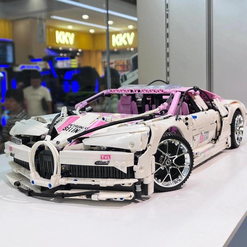  Khối Xây Dựng Veyron Tương Thích Với LEGO Màu Hồng Và Trắng Bộ Cơ Khí Độ Khó Cao Mô Hình Lắp Ráp Đồ Chơi Ô Tô Quà Tặng 
