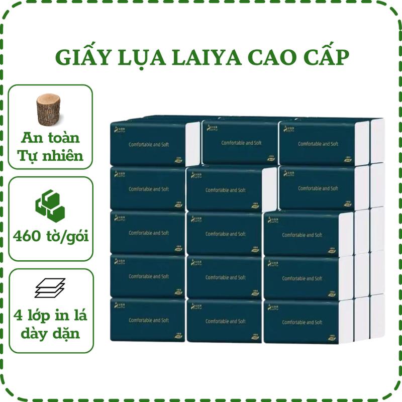  Combo 2 thùng 40 gói Giấy Ăn Rút Laiya - Giấy Ăn Rút Zhongxing-Giấy 4 lớp Siêu Dai mịn Giấy Vệ Sinh phòng bếp việt nam 