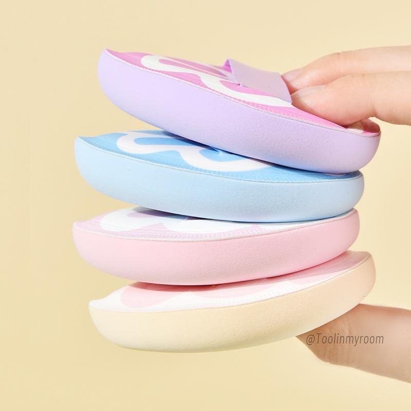 Bông Mút Tán Trang Điểm XL Chân Mèo Kèm Hộp Đựng Mềm Xốp Big Size Giúp Tán Kem Nền Phấn Phủ Hiệu Quả 0