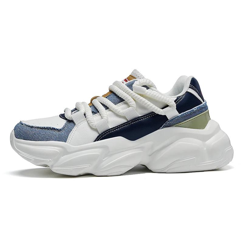 Anpassa Dammode Läder Sport Promenader Sneakers Chunky Höjd Ökad Hiss Fritidslöpare Skor för män Tränare Träning_voghion.com