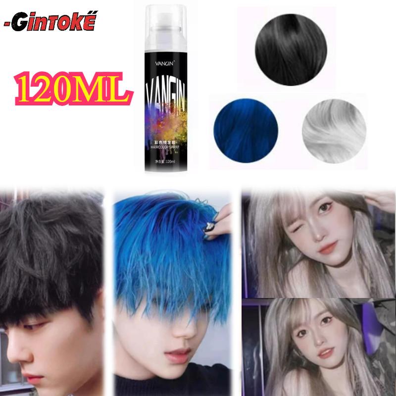 120MlCatRambut Semprot Sementara Hair Color Spray Non Permanent Semir ...