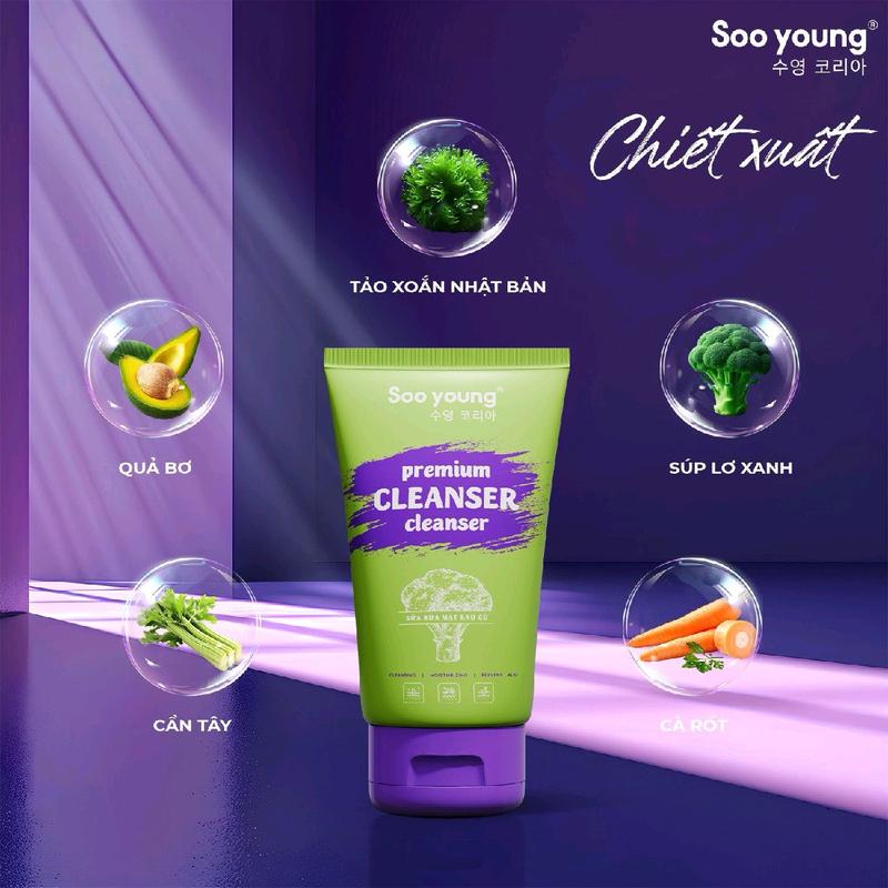 Sữa Rửa Mặt Rau Củ Sooyoung 100ml tặng 1 srm mini 30ml Skincare Nữ 5