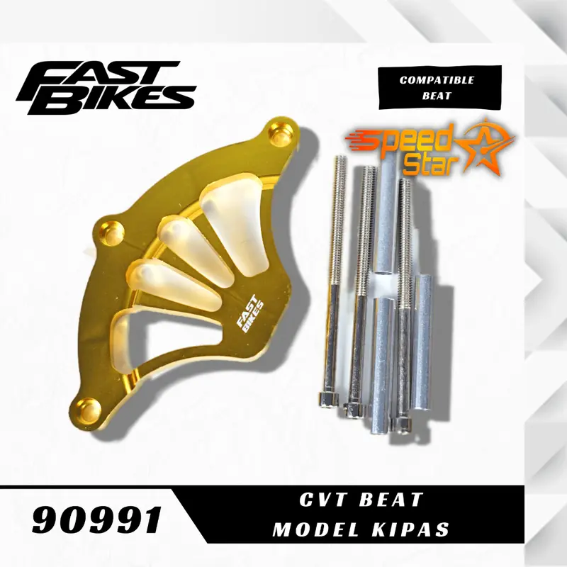 Cover CVT Tutup Pelindung Mesin CVT Model Kipas 90991 Full CNC Honda Beat Scoopy Vario 3