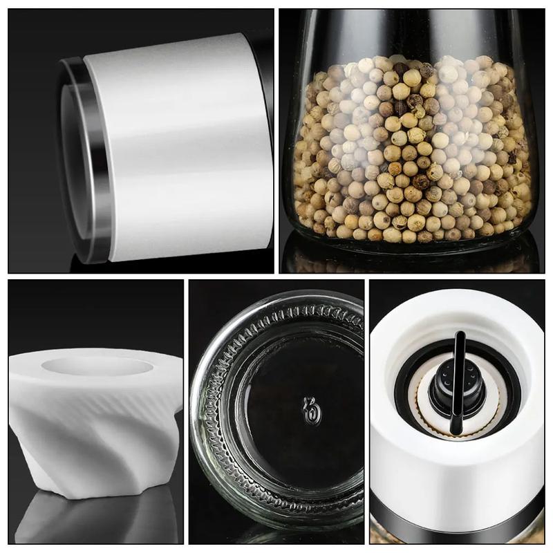 Product Introduction of Salt And Pepper Grinder Refillable Pepper Shaker With Adjustable Thickness Spice Container Kitchen Manual Grinder Spice Mill 6