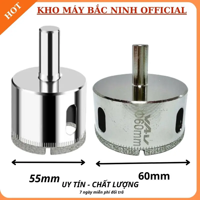 Mũi khoét kính Vau 8mm - 60mm, mũi khoan đá và gạch gốm sứ hợp kim cao cấp chính hãng. 6