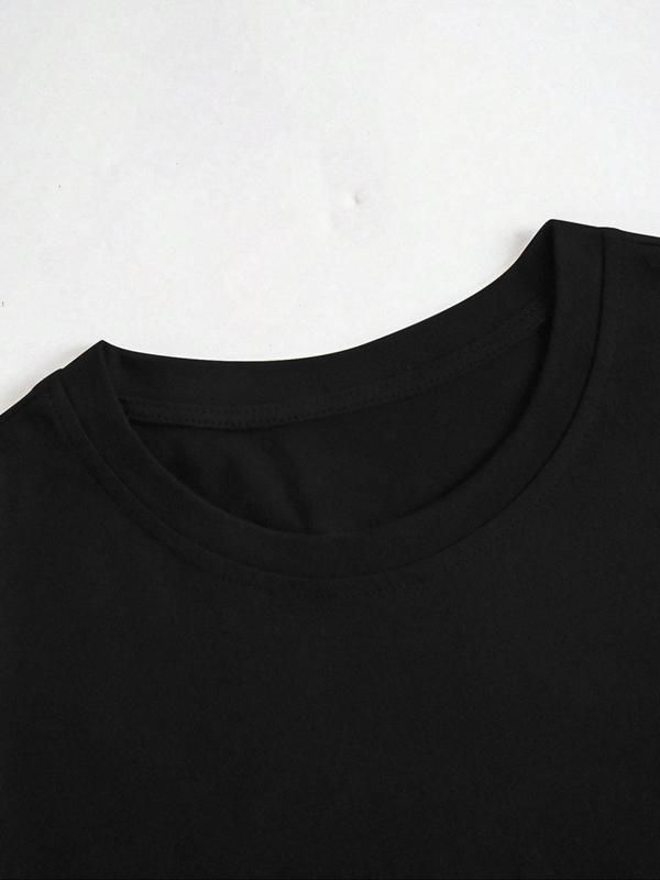 Men's Star Print Drop Shoulder Tee, Regular Fit Casual Half Sleeve Round Neck T-Shirt for Summer, Fashion Men's Top for Daily Wear 4