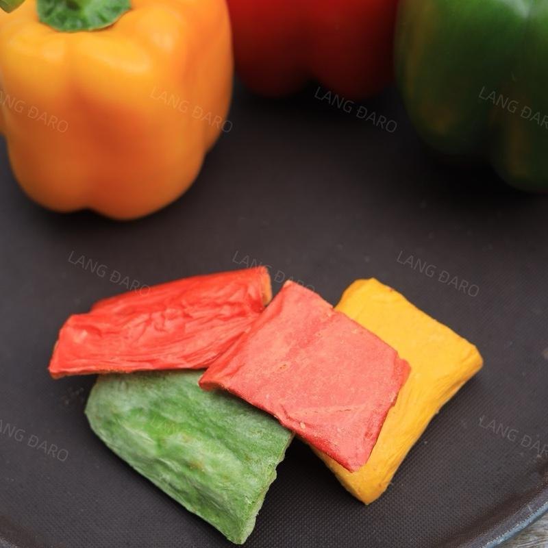 Ớt chuông ngọt sấy thăng hoa [Đaro Food] - Snack vitamin, không gia vị, túi 100gr 3