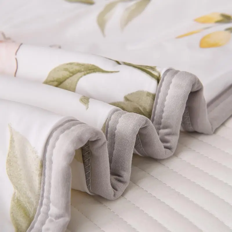 Floral Print Bedspread, 1 Count Soft Lightweight Fitted Sheet, Comfy Breathable Bedding for Home Bedroom Hotel 3