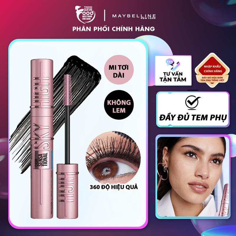 Mascara Trang Điểm Hỗ Trợ Tơi Dài Mi Maybelline New York Lash Sensational Sky High Mascara 6ml Cosmetic Women Mỹ Phẩm Nữ