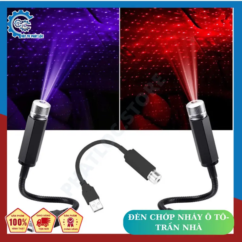 Đèn led bầu trời sao chiếu trần nhà trần xe ô tô cắm cổng USB trang trí phòng ngủ 0