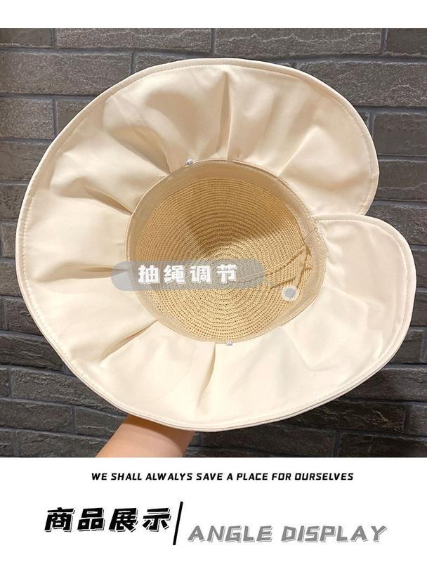 Product Introduction of Big Brim Cover Face Fisherman Hat Female Summer Sun Hat Korean Style Versatile Outdoor Travel Sun Hat 5