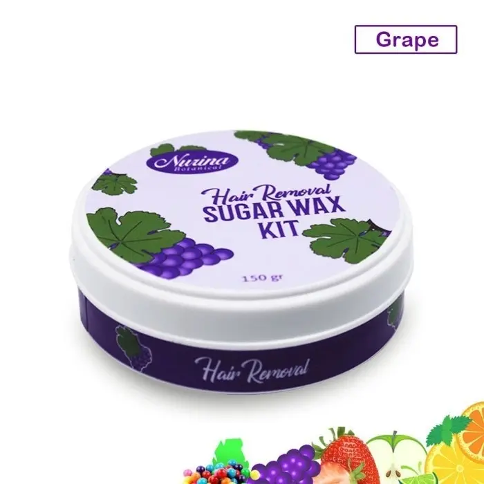 Sugar Wax Waxing Kit Mencabut Menghilangkan Bulu Rambut Ketiak Tangan Kaki RANDOM Anggur Gula 4