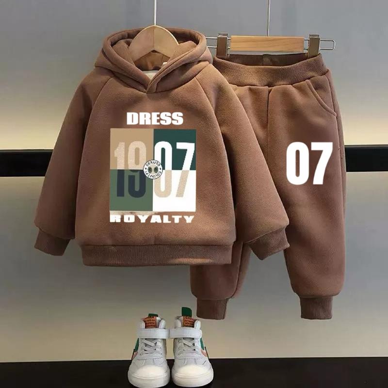 Bộ Nỉ 1807 Thu Đông Có Mũ cho Bé Trai Và Gái Dễ Thương size 9 - 45kg Chất Nỉ Ấm Áp Cho Mùa Đông . quần áo